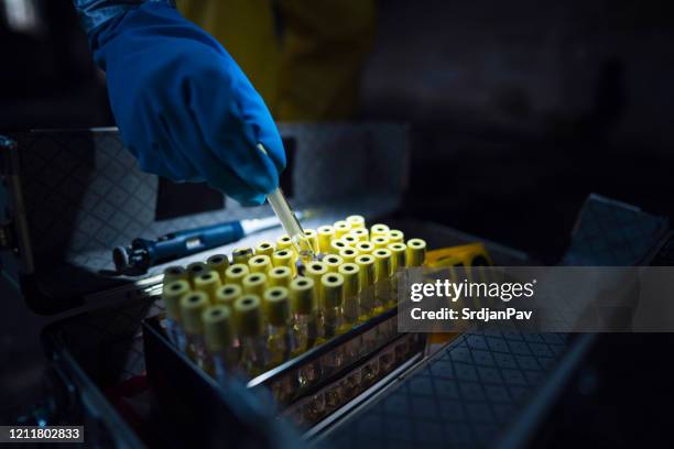 collecting bio toxins for the analyze - decontamination stock pictures, royalty-free photos & images