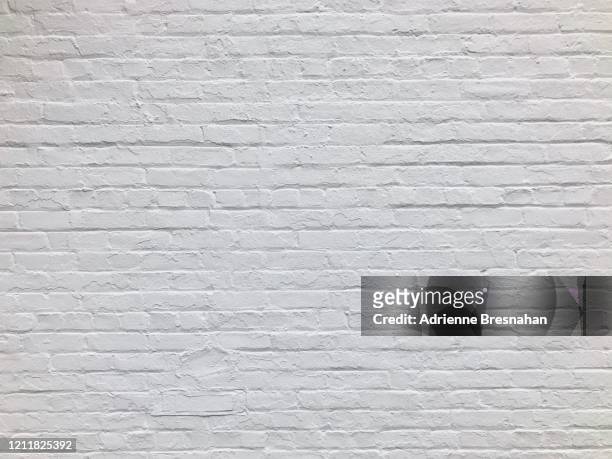 white brick wall - white colour stock pictures, royalty-free photos & images
