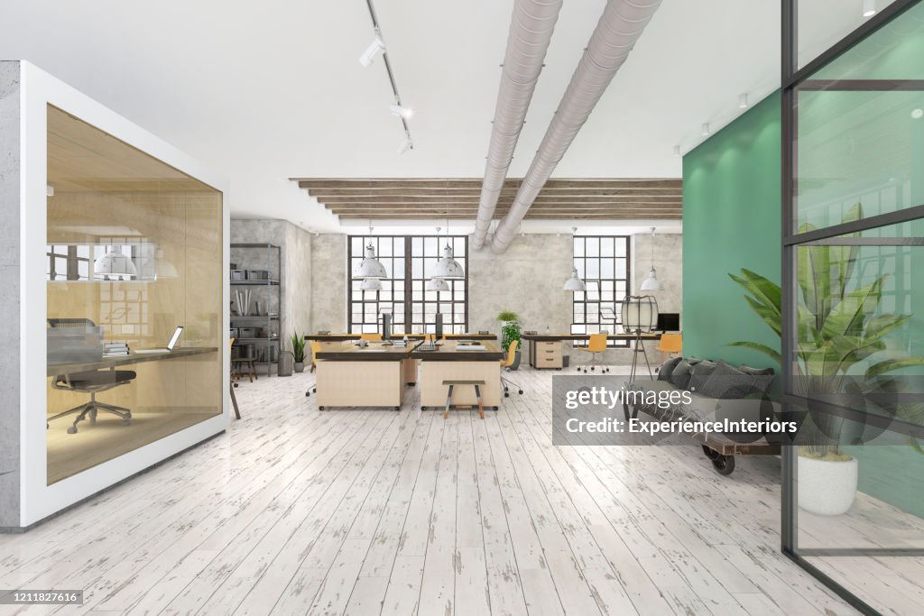 Modern Open Plan Office Interior High-Res Stock Photo - Getty Images