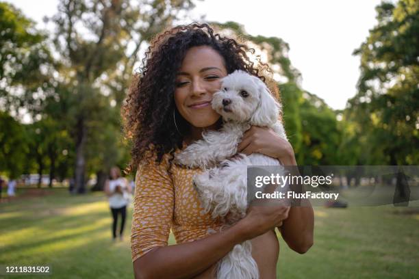 aren't they so cute? - dog and owner stock pictures, royalty-free photos & images