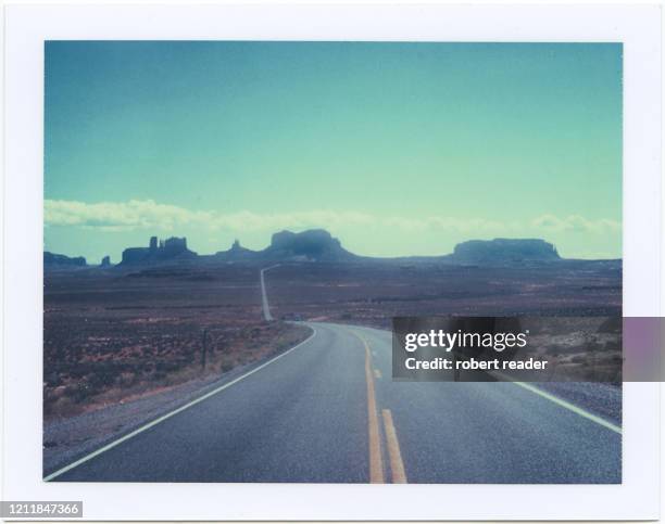 polaroid photograph monument valley - monument valley stock pictures, royalty-free photos & images