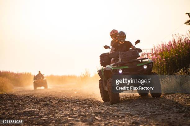 just us and the road - quadbike stock pictures, royalty-free photos & images