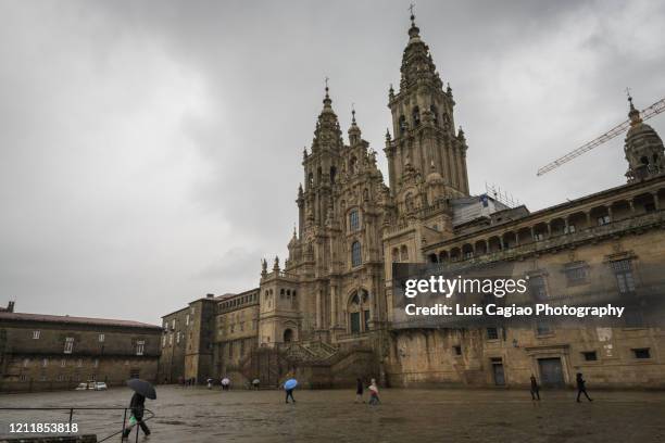 santiago de compostela cathedral - cattedrale di san giacomo a santiago di compostela foto e immagini stock