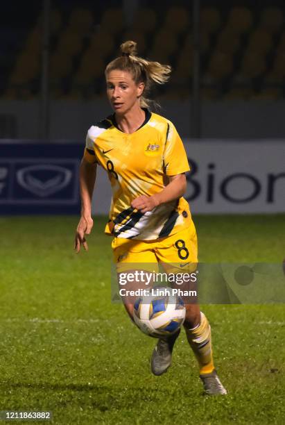 Elise Kellond-Knight of Australia in action during the Women's Olympic Football Tournament Play-Off 2nd Leg between Vietnam and Australian Matildas...