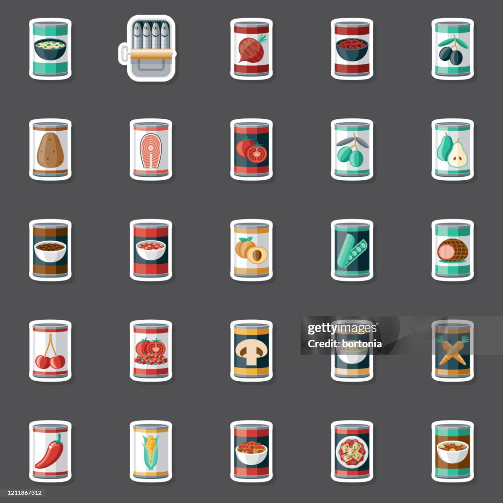 Canned Foods Sticker Set