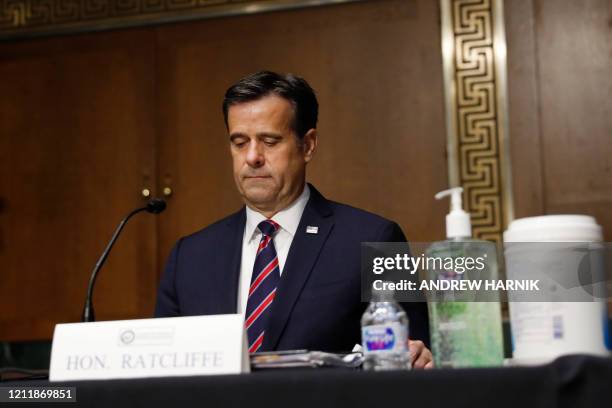 Rep. John Ratcliffe, R-TX, arrives to a Senate Intelligence Committee nomination hearing on Capitol Hill in Washington,DC on May 5, 2020. - The panel...