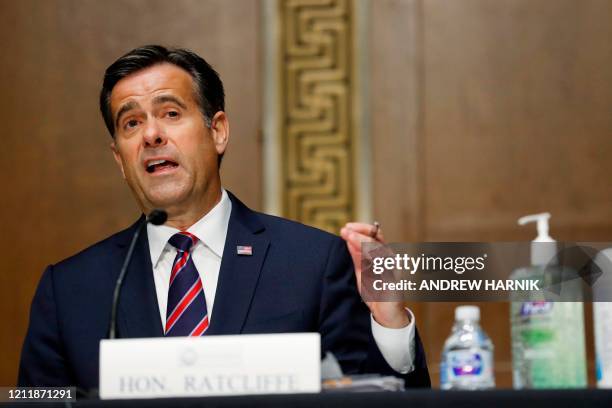 Rep. John Ratcliffe, R-TX, testifies before a Senate Intelligence Committee nomination hearing on Capitol Hill in Washington,DC on May 5, 2020. - The...