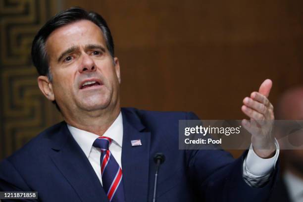 Rep. John Ratcliffe, R-Texas, testifies before a Senate Intelligence Committee nomination hearing on Capitol Hill in Washington, Tuesday, May. 5,...
