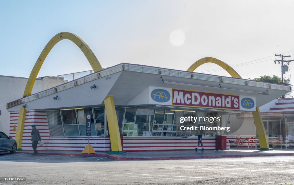 McDonald's Restaurants As Car Lane Business Climbed To More Than 90% Of U.S. Sales
