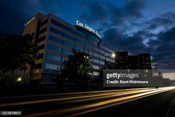 The Los Angeles Times building and newsroom along Imperial Highway on Friday, April 17, 2020 in El Segundo, CA.