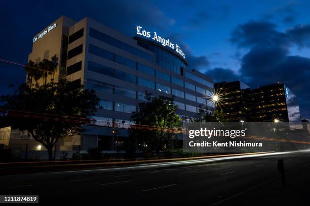 The Los Angeles Times building and newsroom along Imperial Highway on Friday, April 17, 2020 in El Segundo, CA.