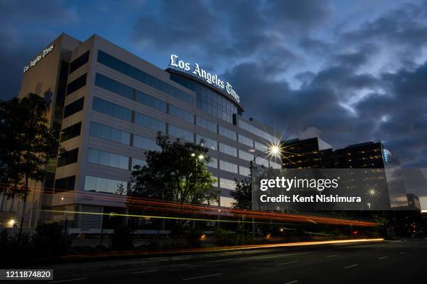 The Los Angeles Times building and newsroom along Imperial Highway on Friday, April 17, 2020 in El Segundo, CA.