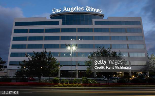 The Los Angeles Times building and newsroom along Imperial Highway on Friday, April 17, 2020 in El Segundo, CA.