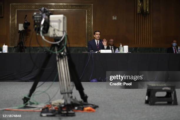 Rep. John Ratcliffe, R-Texas, testifies before a Senate Intelligence Committee nomination hearing on Capitol Hill in Washington, Tuesday, May. 5,...