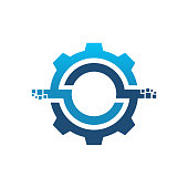Digital Service Logo, Tech Service logo designs template