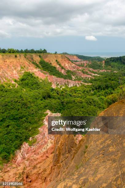 View of Diosso Gorge near Pointe Noire which was created by erosion, Democratic Republic of Congo.