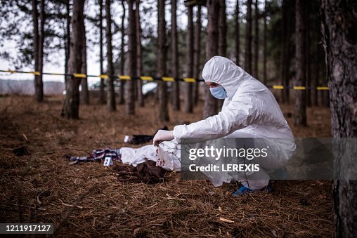 Crime scene in the forest Crime scene in the forest