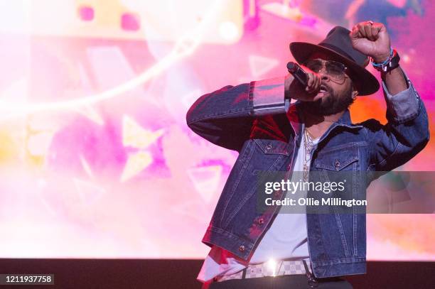 Shaggy performs onstage during Kisstory, The Blast Off Tour at The O2 Arena on March 11, 2020 in London, England.