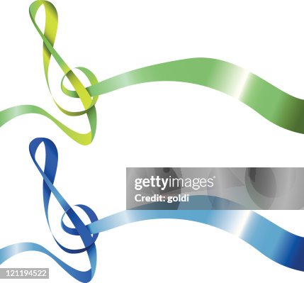 Trebl Ribbon Treble Clef Ribbon High-Res Vector Graphic - Getty Images