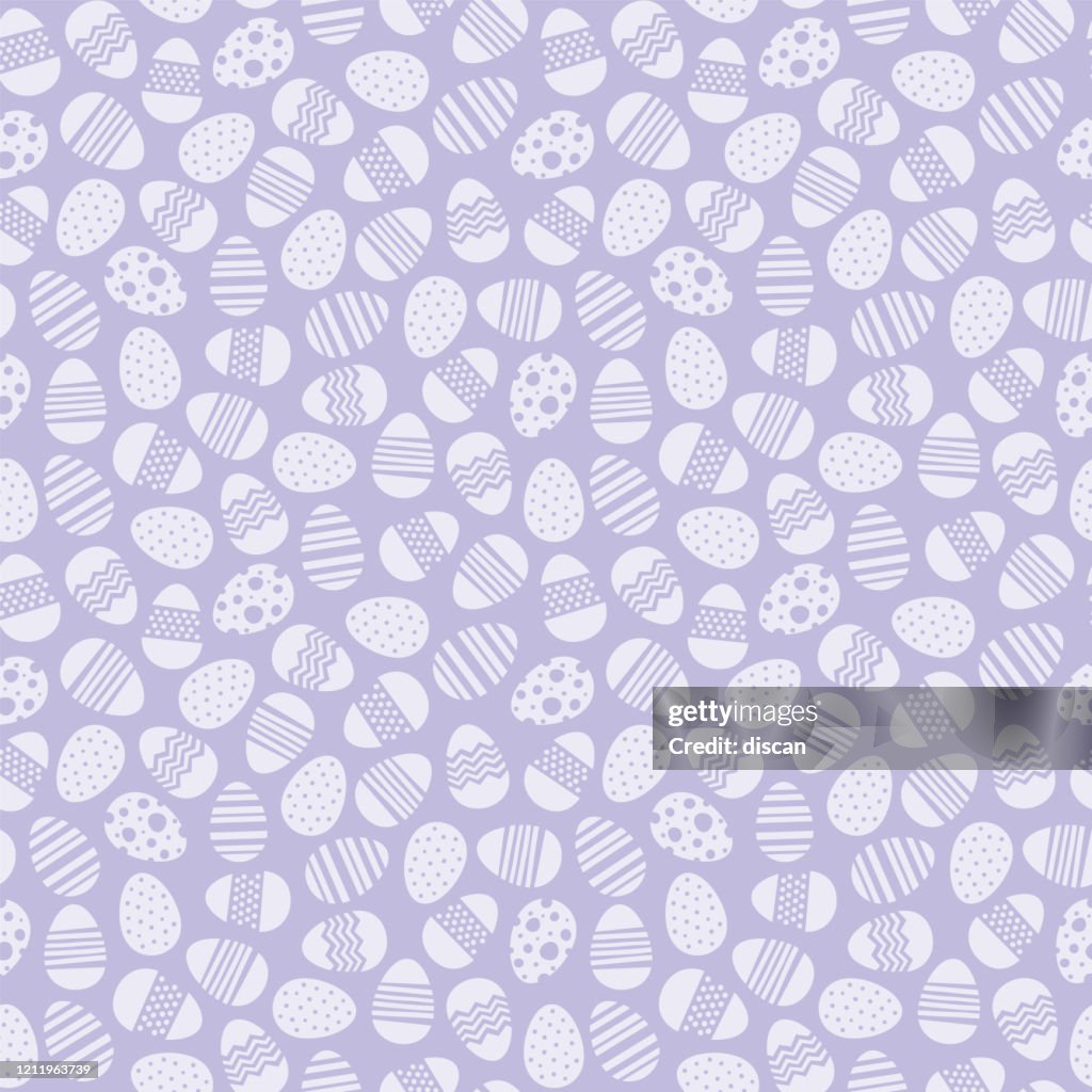 Easter seamless vector pattern background with eggs.