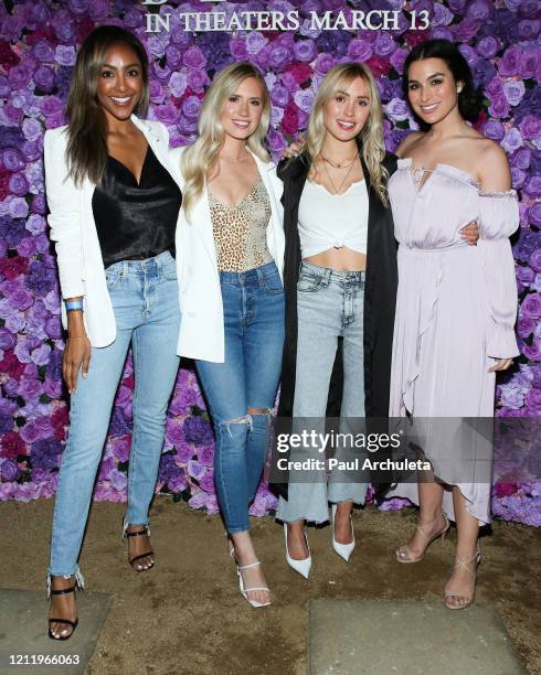 Reality TV Personalities Tayshia Adams, Lauren Luyendyk, Cassie Randolph and Ashley Iaconetti attend the screening of Lionsgate's "I Still Believe"...