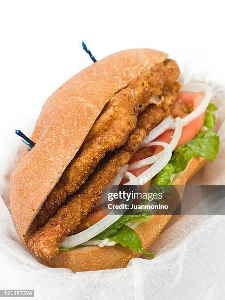 veal or chicken milanese sandwich - cutlet stock pictures, royalty-free photos & images