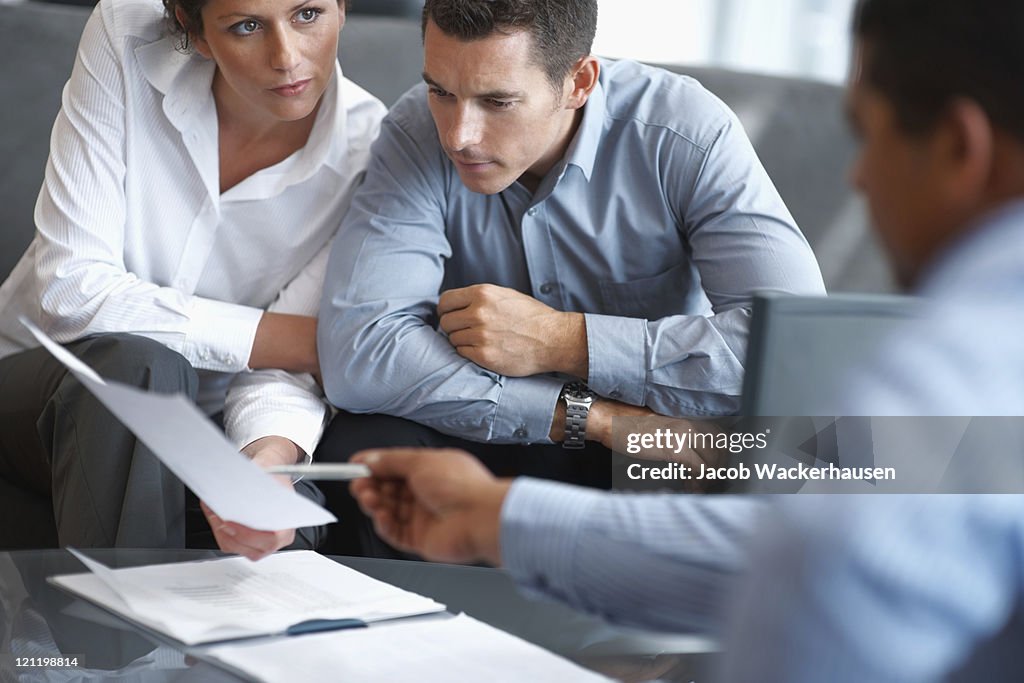 Financial Planning - Couple getting consulted