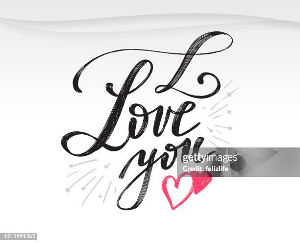 lettering "i love you" for you design - i love you stock illustrations