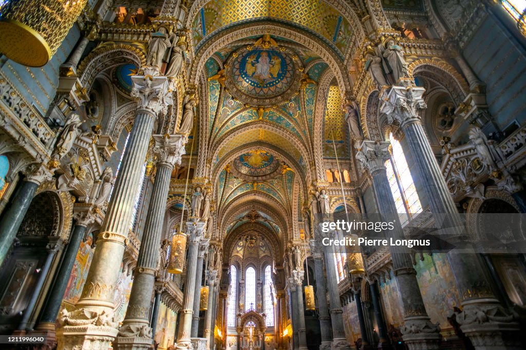 Interior of the Basilica of Notre-Dame de Fourvière