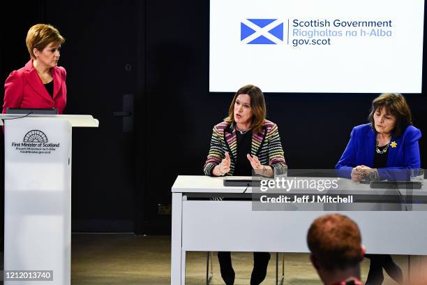 The First Minister Nicola Sturgeon, Chief Medical Officer Dr Catherine Calderwood and Health Secretary Jeane Freeman, deliver an update on...