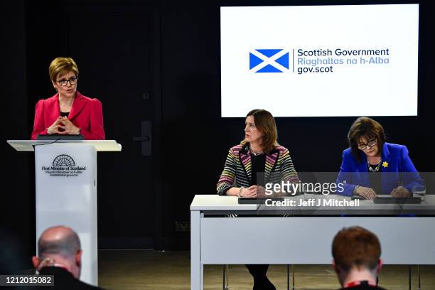 The First Minister Nicola Sturgeon, Chief Medical Officer Dr Catherine Calderwood and Health Secretary Jeane Freeman, deliver an update on...