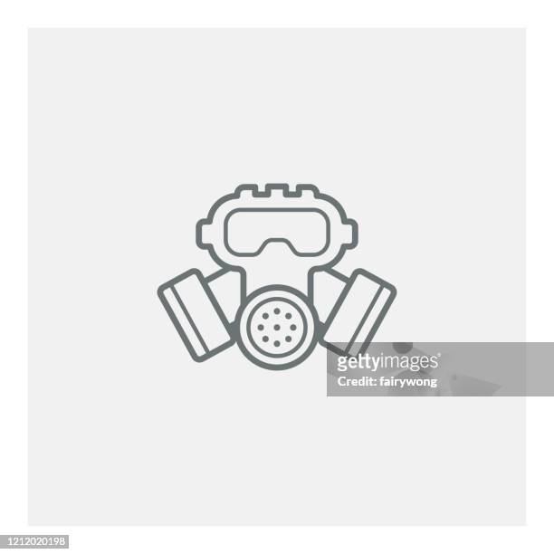 gas mask icon - air respirator mask stock illustrations