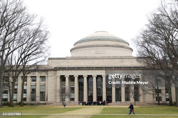 View of Building 10 on the campus of Massachusetts Institute of Technology on March 12, 2020 in Cambridge, Massachusetts. Students have been asked to...