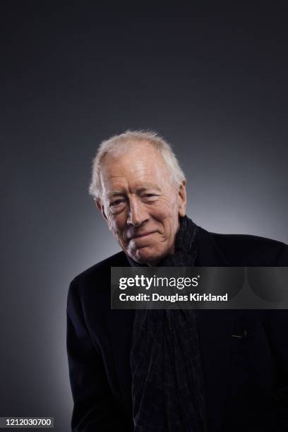 Swedish actor Max von Sydow photographed in Douglas Kirkland's Studio, 2nd February 2012.