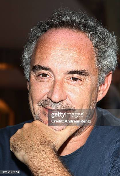 Spanish chef Ferran Adria attends the El Bulli - Cooking in progress photocall at Hakesche Hoefe cinema on August 15, 2011 in Berlin, Germany.