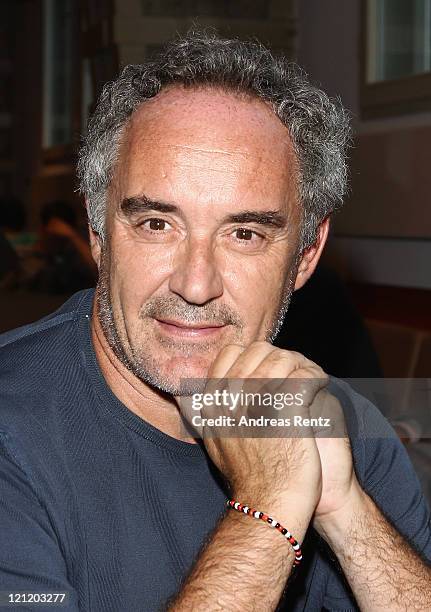 Spanish chef Ferran Adria attends the El Bulli - Cooking in progress photocall at Hakesche Hoefe cinema on August 15, 2011 in Berlin, Germany.