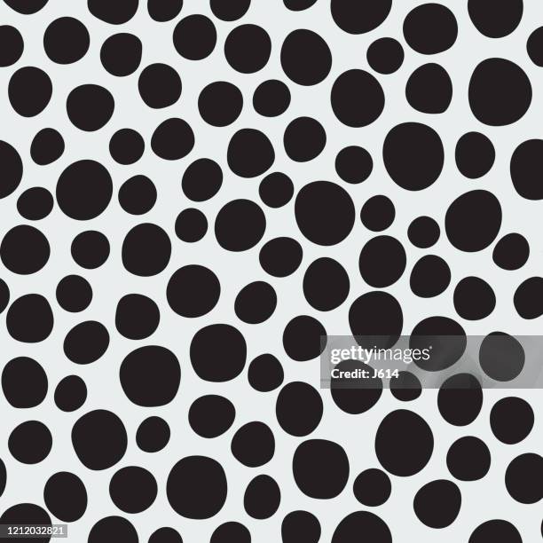 freehand dots pattern - dog line art stock illustrations