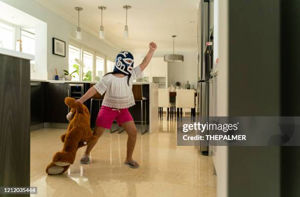 mexican luchador girl - girl wrestling stock pictures, royalty-free photos & images