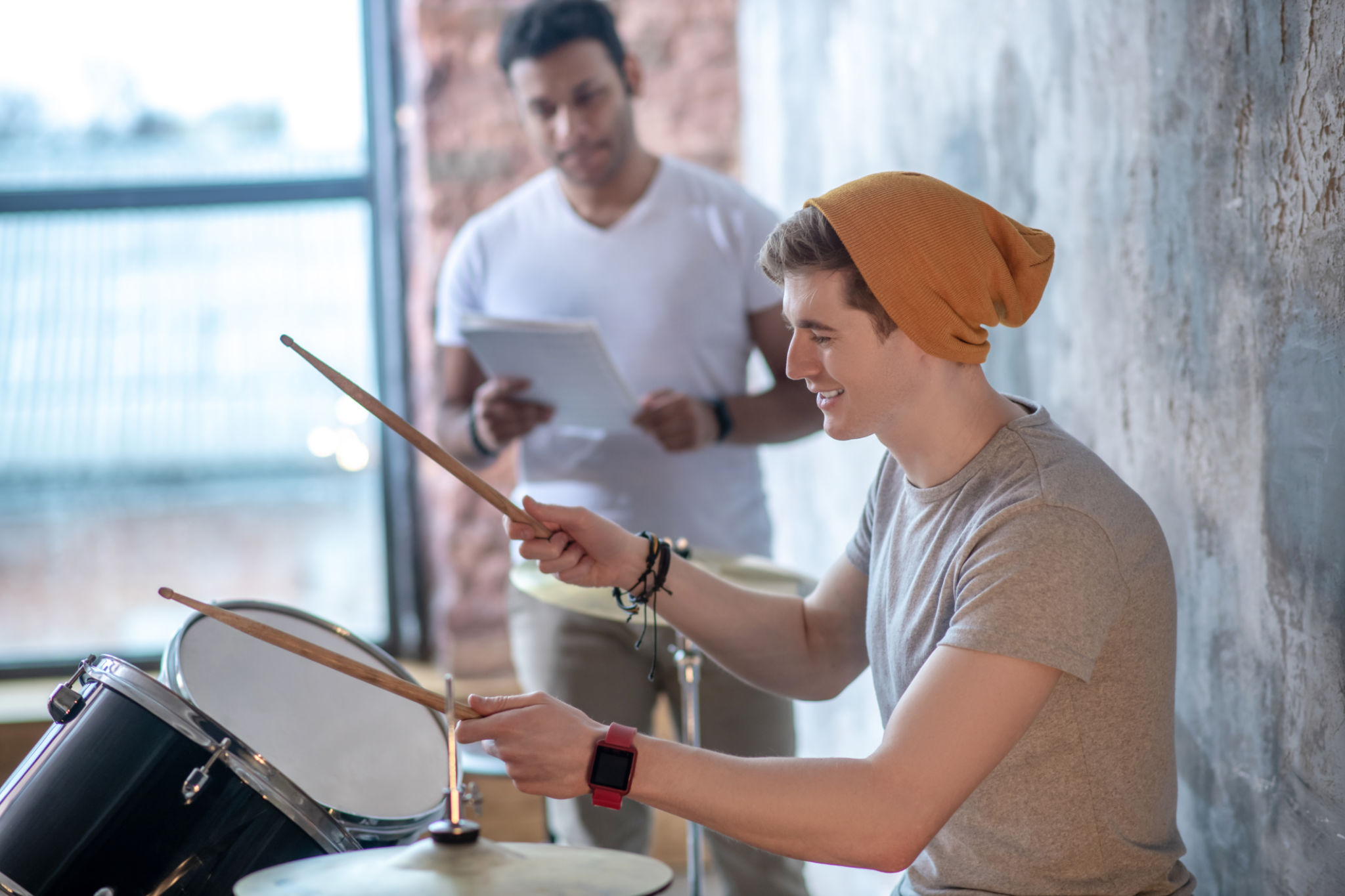 adult learning drums