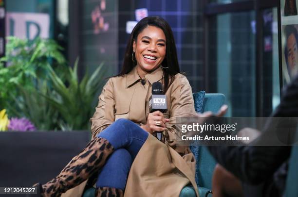 Regina Hall visits at Build Studio on March 12, 2020 in New York City.
