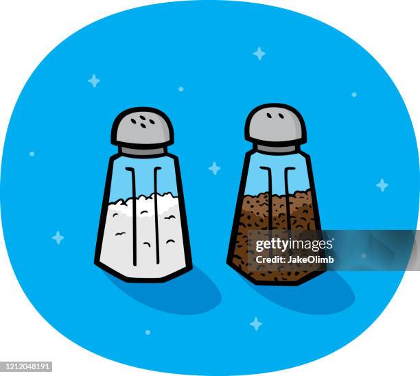 salt and pepper doodles - salt and pepper shaker stock illustrations