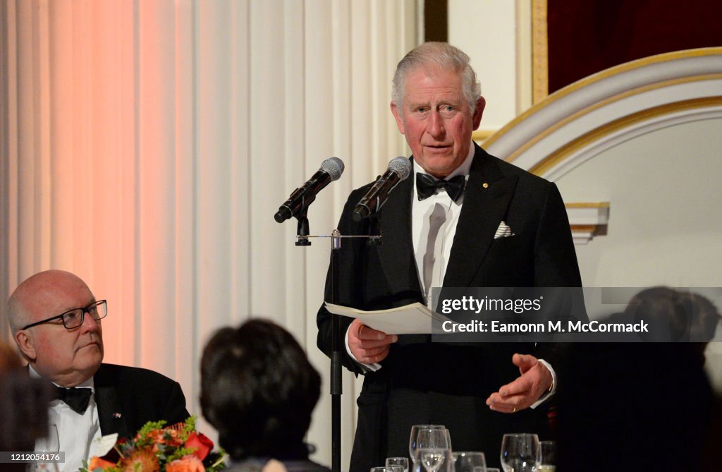 The Prince Of Wales Attends A Dinner In Aid Of The Australian Bushfire Relief And Recovery Effort