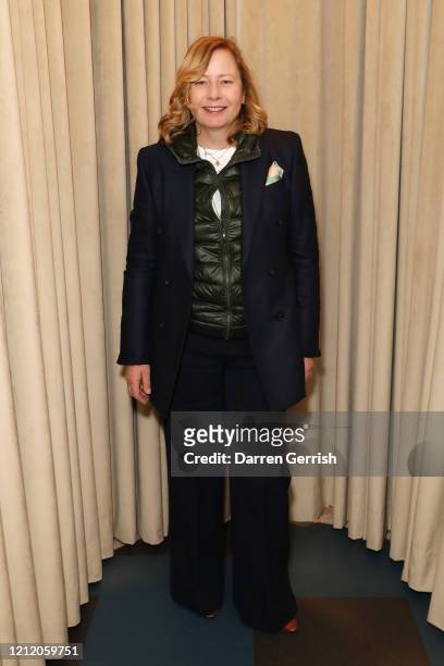 Sarah Mower attends as Jonathan Anderson and Jenny Galimberti celebrate the opening of the new JW Anderson, Soho on March 01, 2020 in London, United...