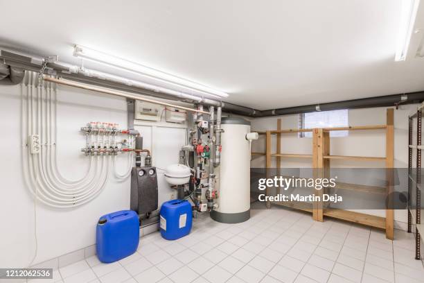 basement hdr - water heater bildbanksfoton och bilder