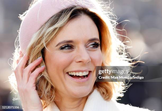 Emilia Fox attends day 3 'St Patrick's Thursday' of the Cheltenham Festival 2020 at Cheltenham Racecourse on March 12, 2020 in Cheltenham, England.