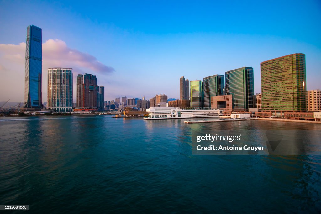 Koowlon Harbour Skyline Dusk