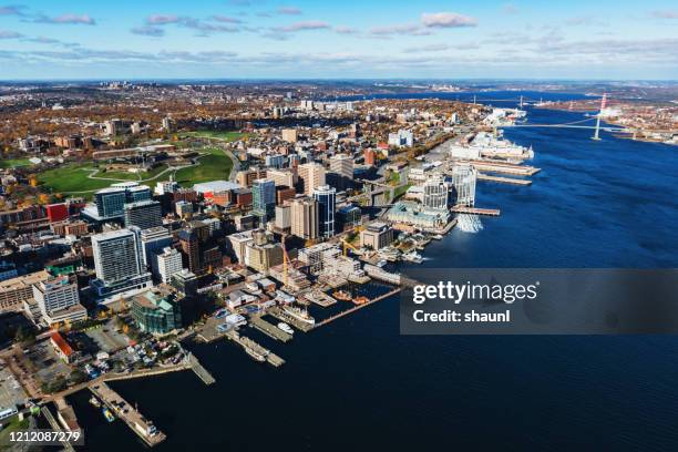 veduta aerea di halifax - halifax foto e immagini stock