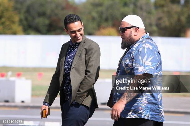 Australian journalist Waleed Aly leaves a special Juma Friday prayer service at Horncastle Arena on March 13, 2020 in Christchurch, New Zealand. 51...