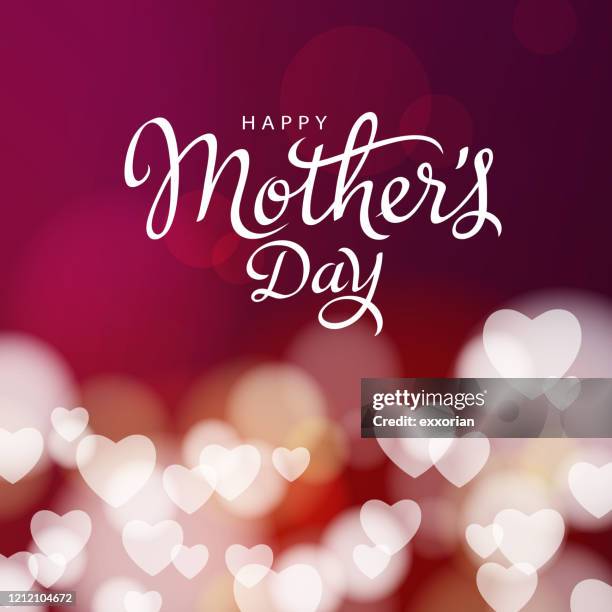 stockillustraties, clipart, cartoons en iconen met moederdag harten achtergrond - moederdag