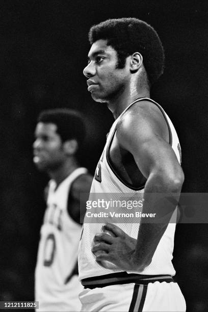 Oscar Robertson of Milwaukee Bucks looks on during the game against the Detroit Pistons circa 1973 at the MECCA Arena in Milwaukee, Wisconsin. NOTE...